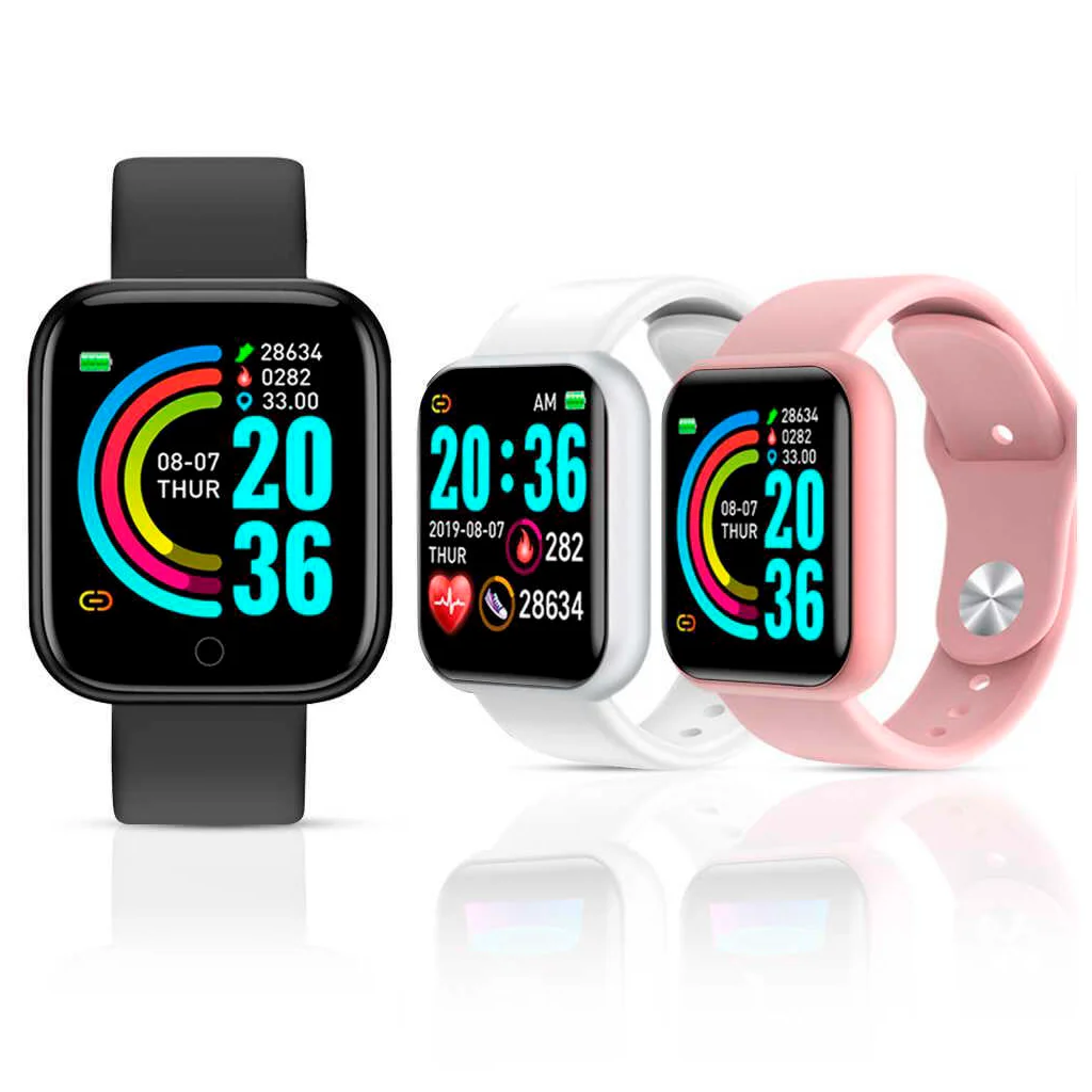 Smartwatch Y68 Colores fondo blanco